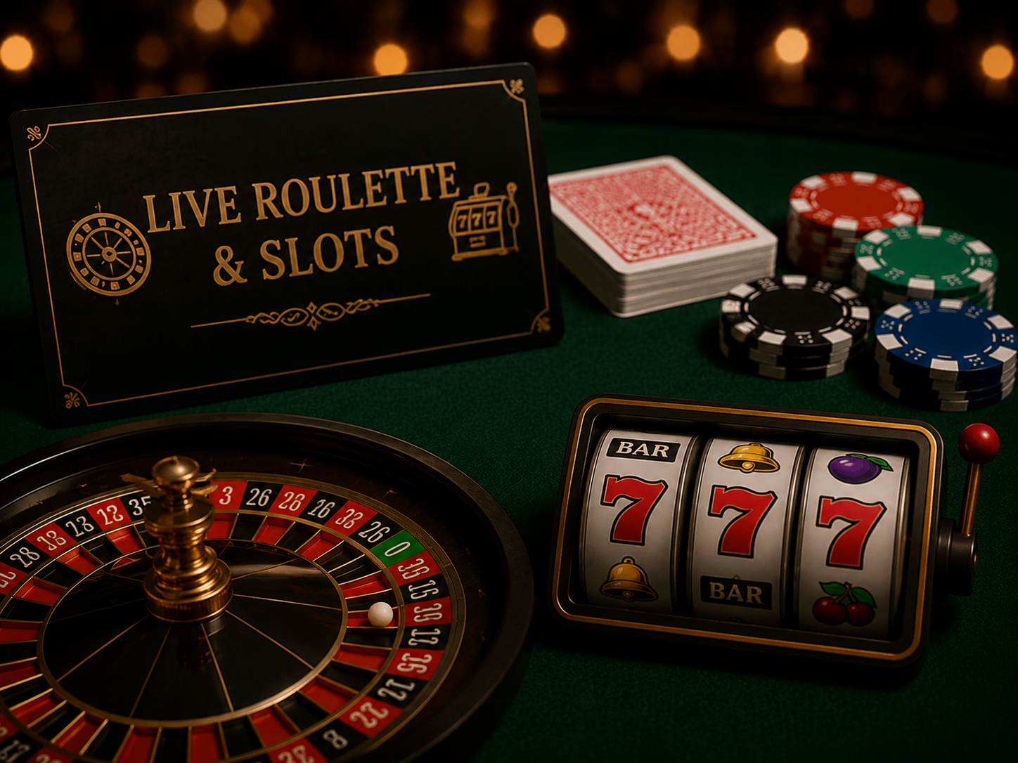 Live Roulette & Slots