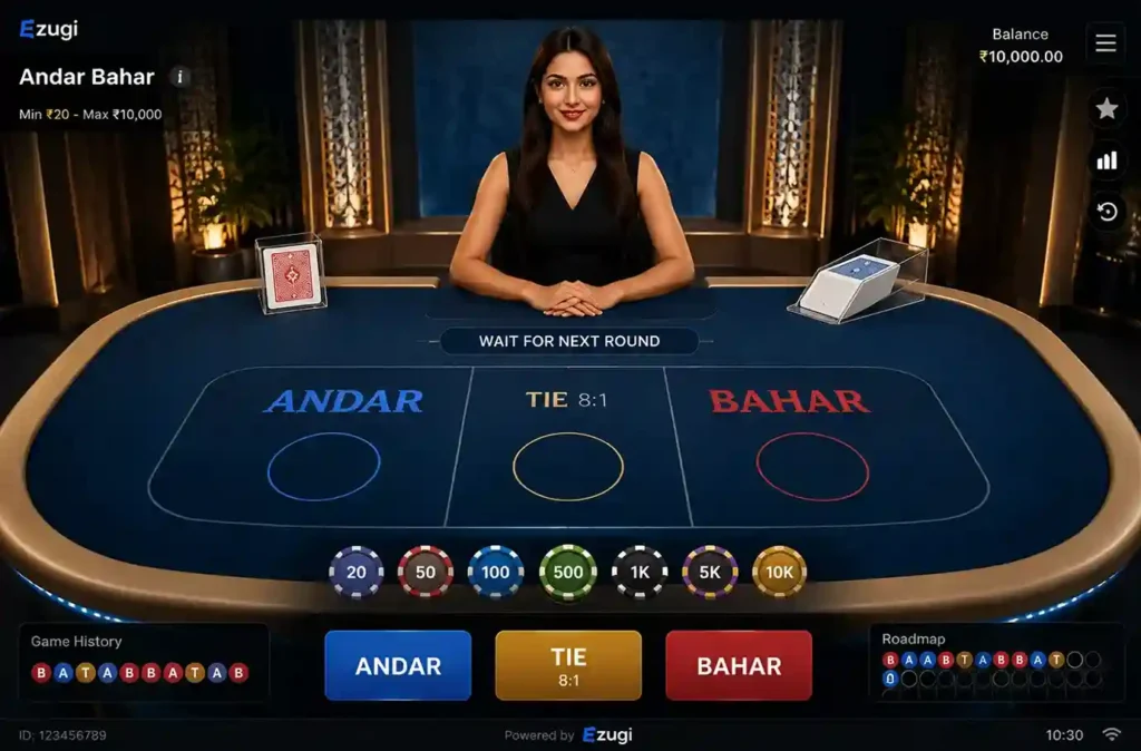 Sky Exchange andar bahar live casino