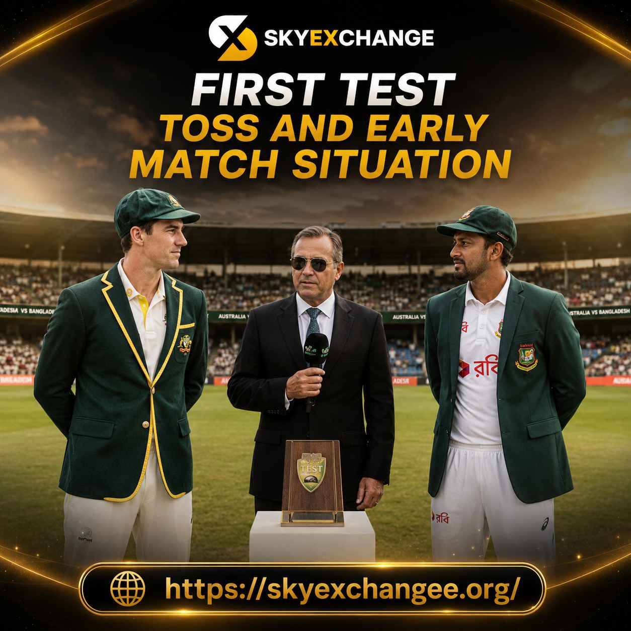 Australia vs Bangladesh Test toss Skyexchart