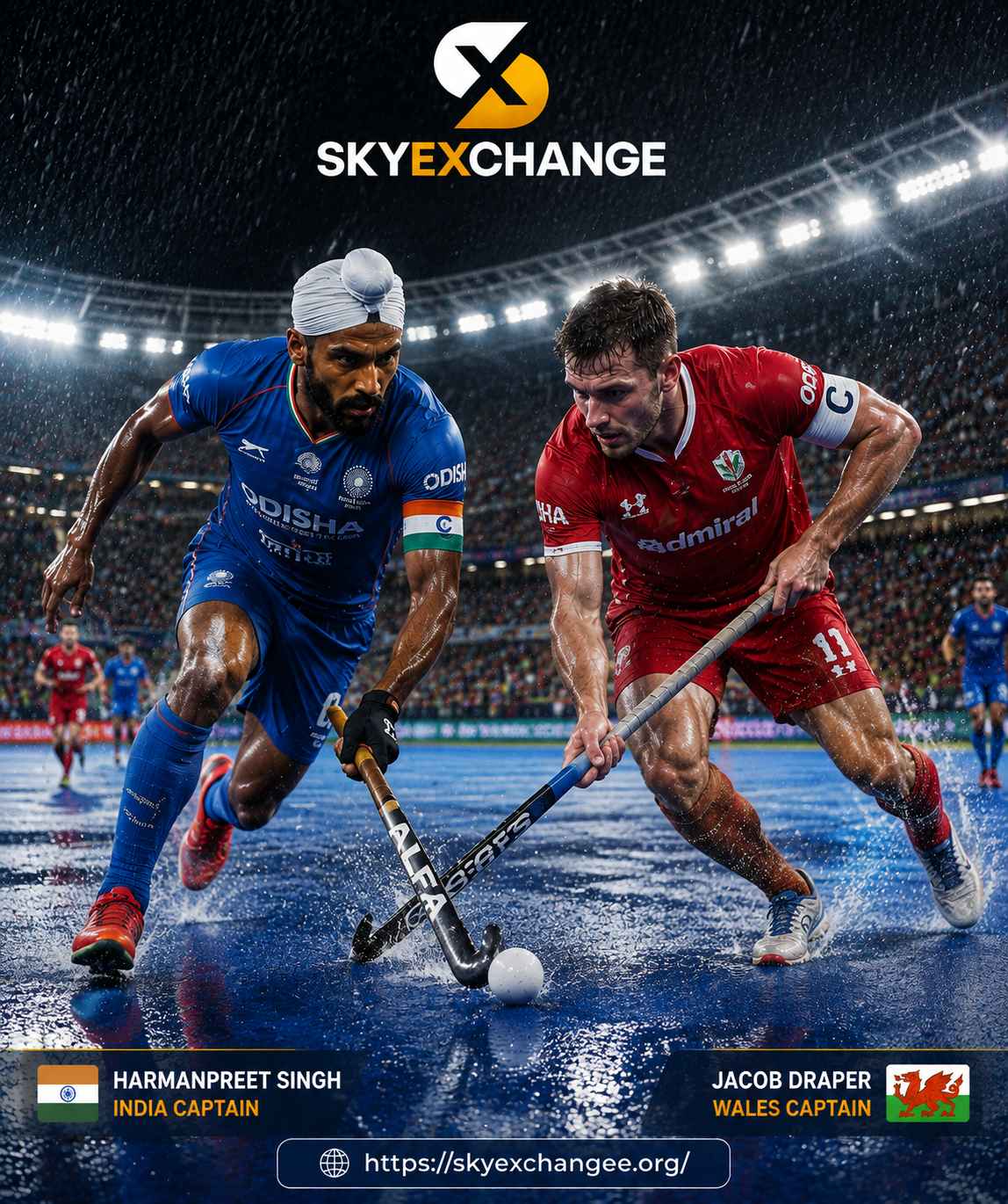 India vs Wales Hockey the two captains sky247