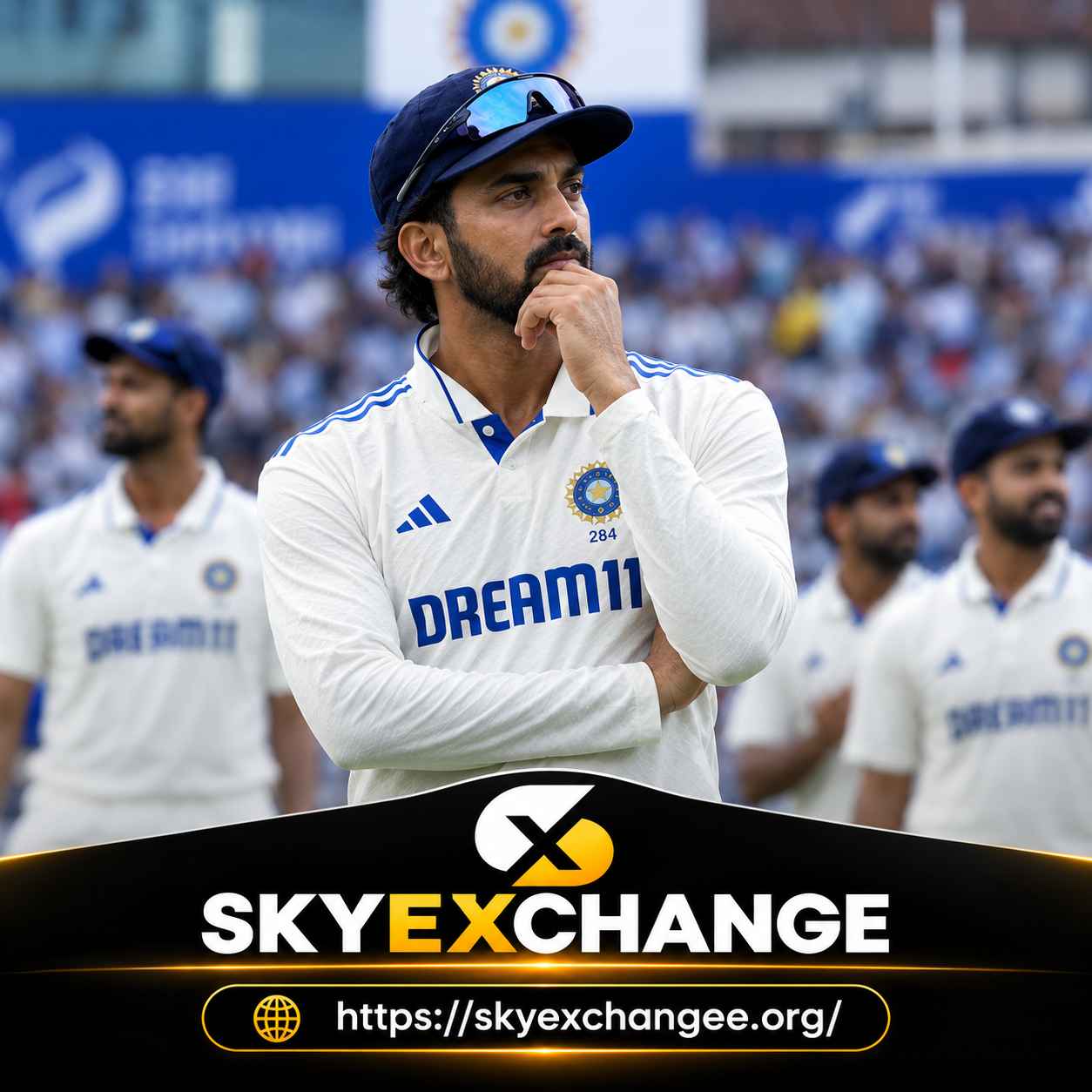 KL Rahul playing for India in the Test match | Skyexchange