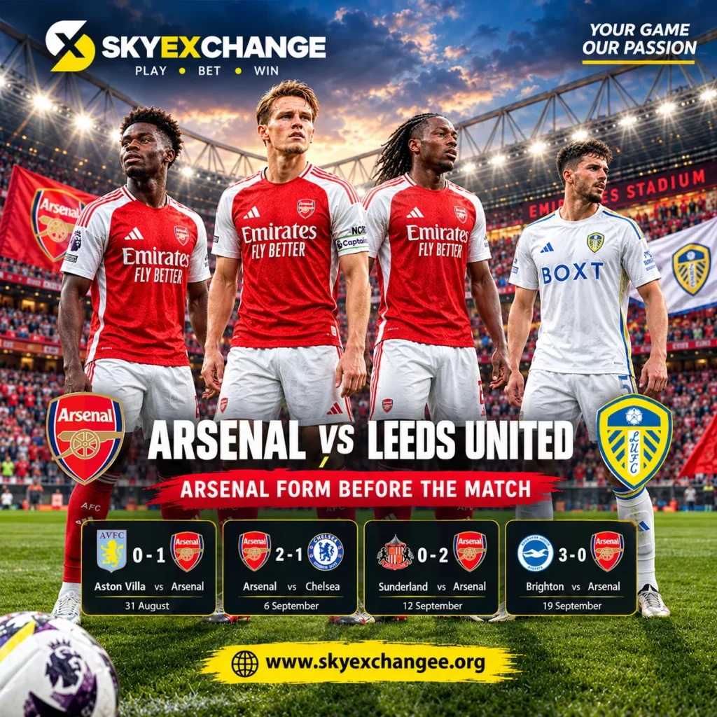 Arsenal vs Leeds United of Arsenal from before the match