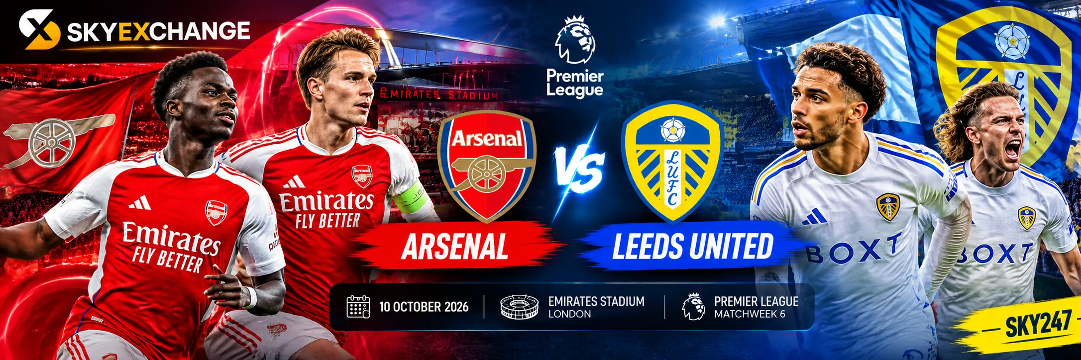 Arsenal vs Leeds united in sky247