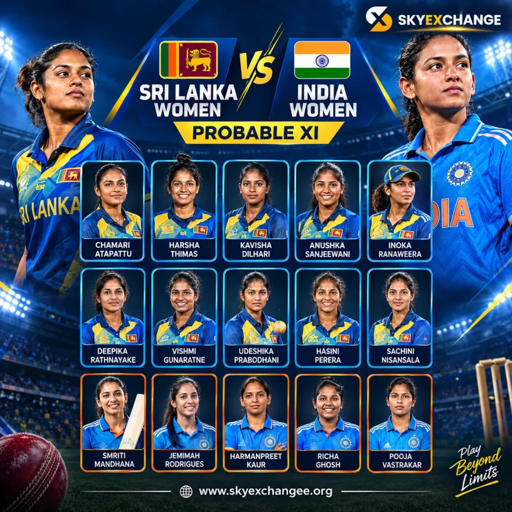 Sri Lanka Women vs India Women Probable XI
