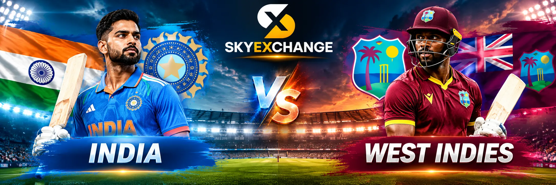 India vs West Indies 2nd T20I IN Sky247