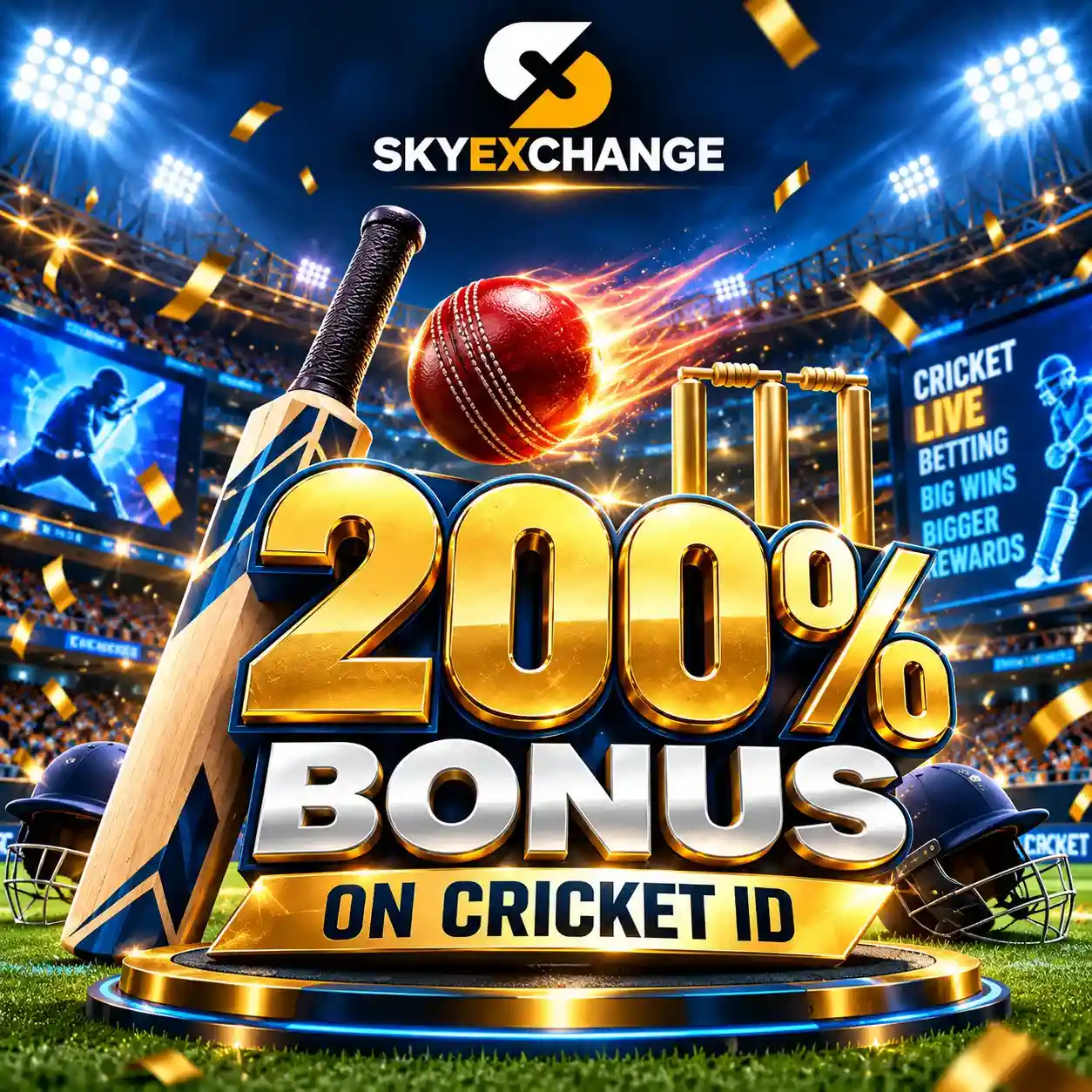 Skyexchange 200% Cricket ID Bonus