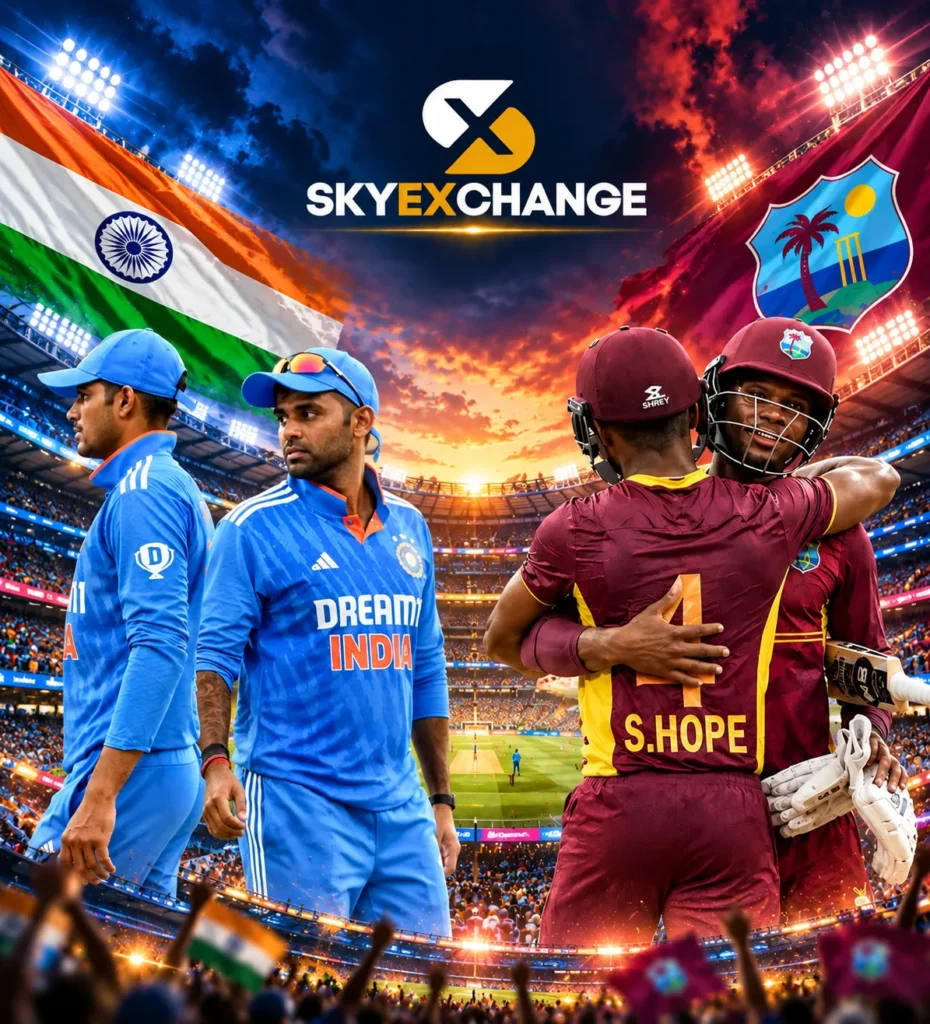 India vs West Indies odi series with Sky exch